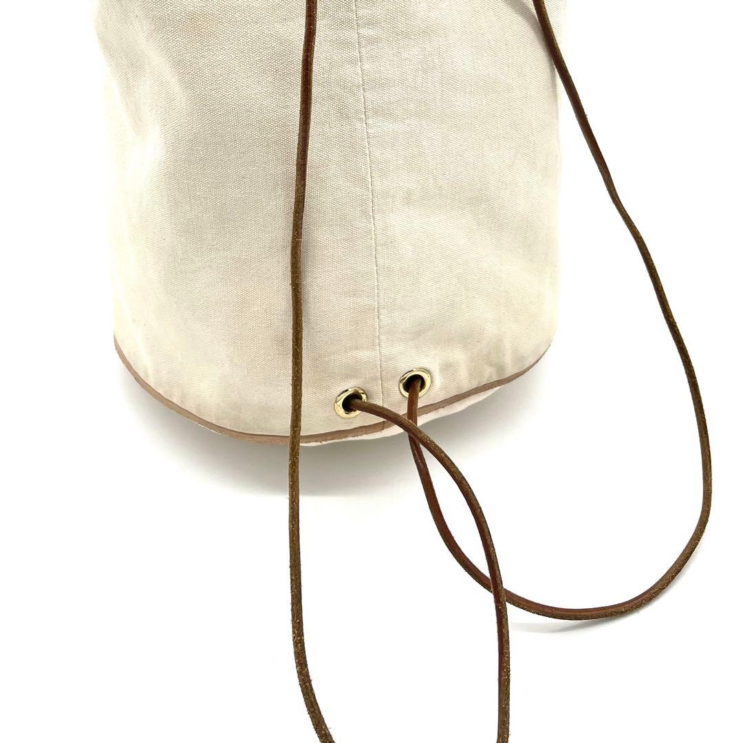 HERMESエルメス ポロションミミルGM巾着ショルダーバッグ アイボリー 希少