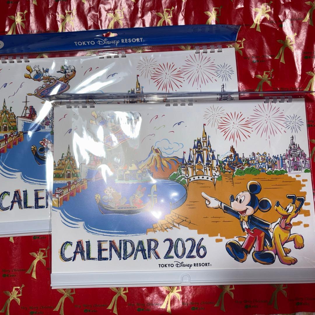 新品未開封　ディズニーリゾート限定 2026 壁掛けカレンダー2セット 東京ディズニーリゾート 壁掛けカレンダー2026 オリエンタルランド