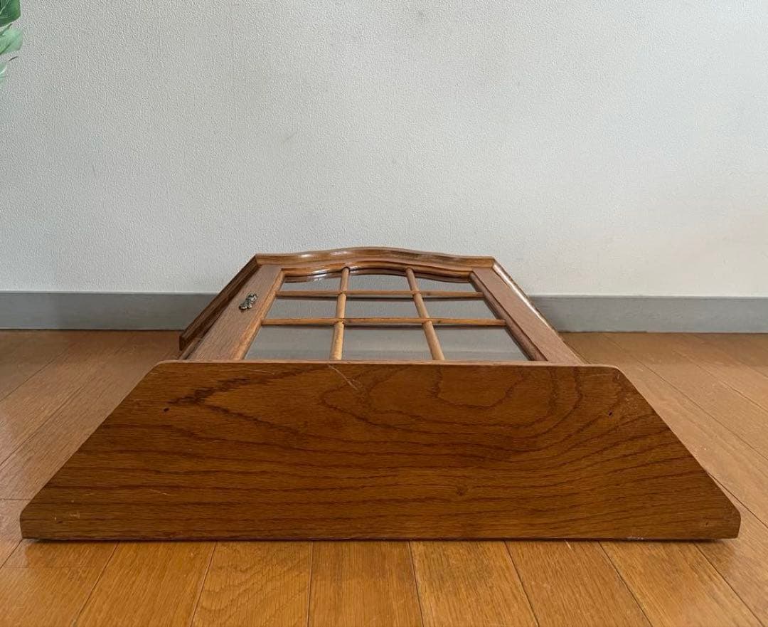 ヴィンテージ ウォールキャビネット 壁掛け ケース アンティーク オーク材