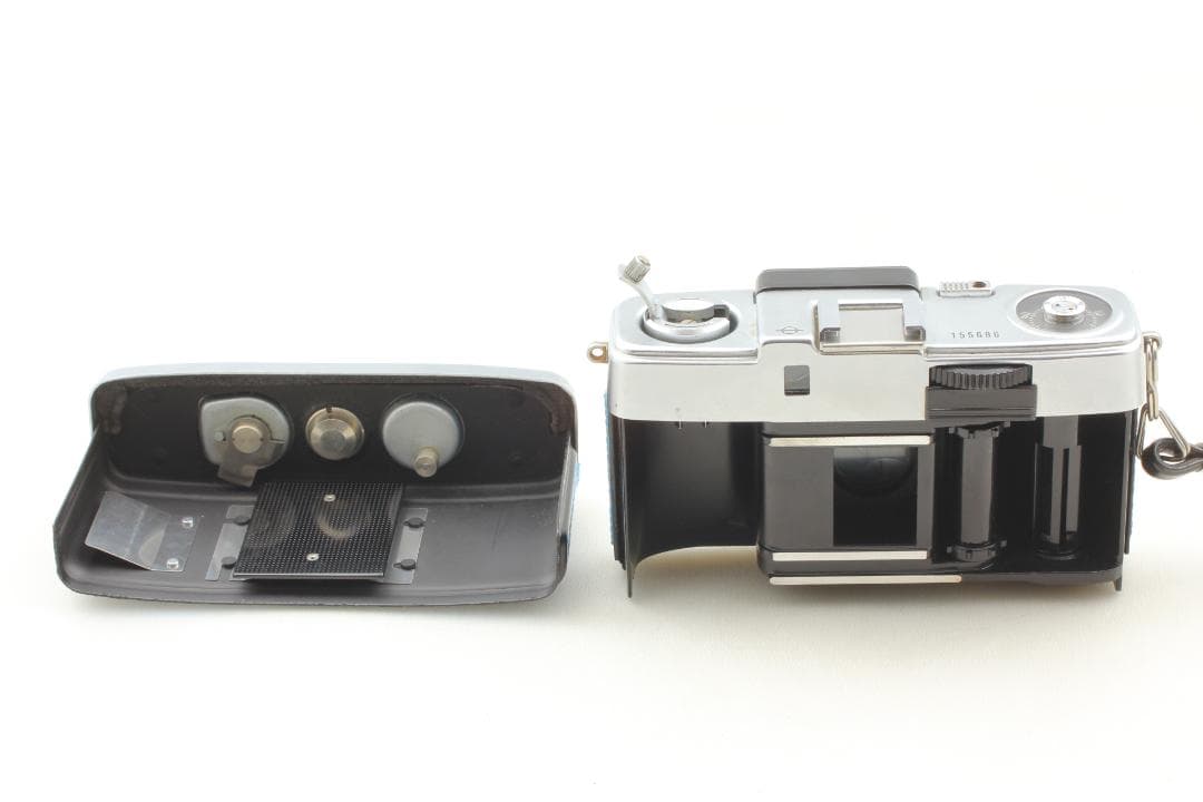 整備済 美品】ブルー OLYMPUS PEN S ハーフカメラ #1358