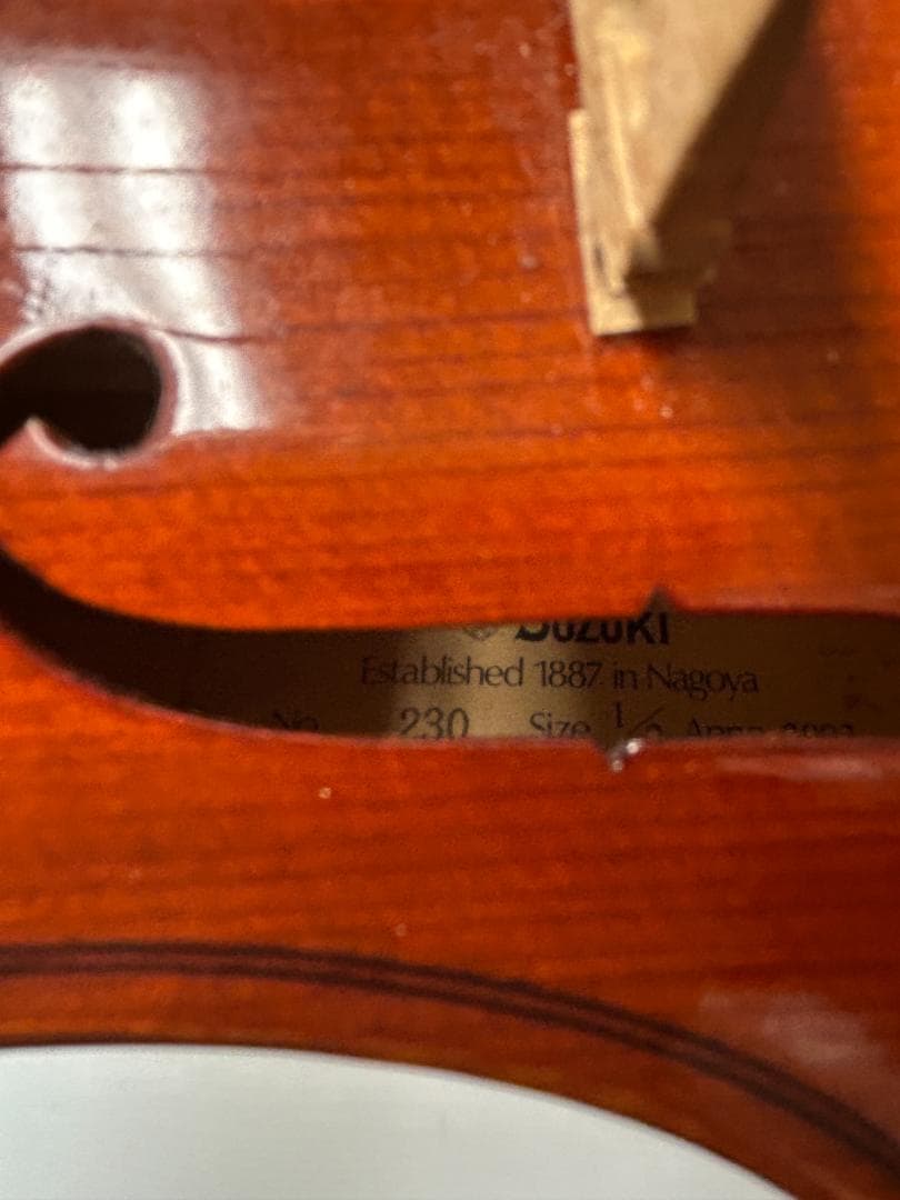 Suzuki　バイオリンNo.230　1/2　ネイビーケース付き　すぐに使用可！