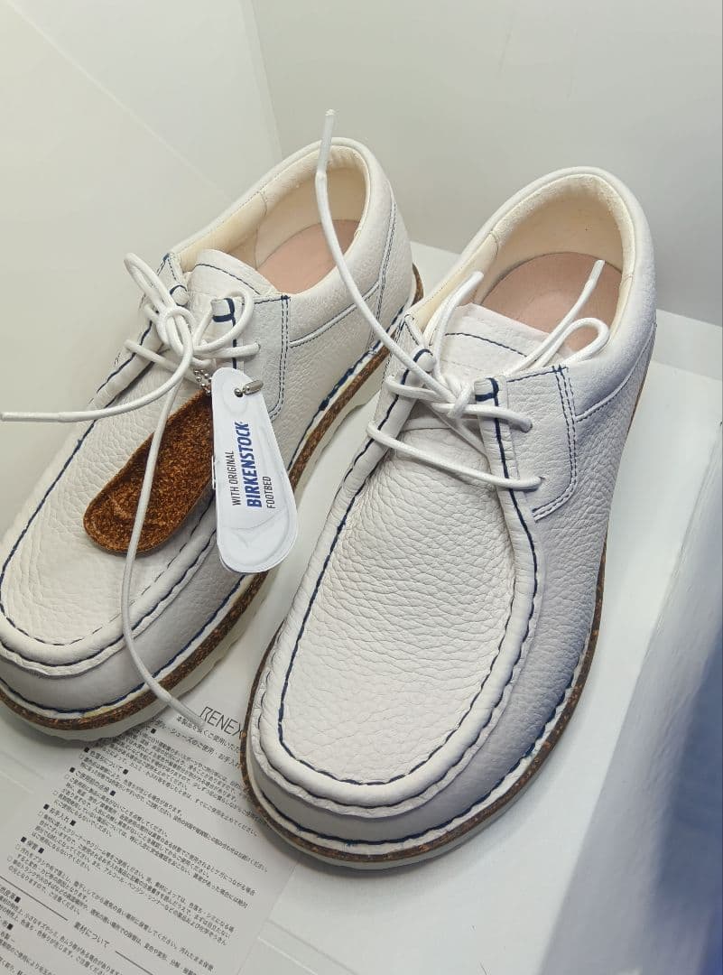 モ*ん様 新品ビルケンシュトックパサディナ白ホワイトレザー本革42