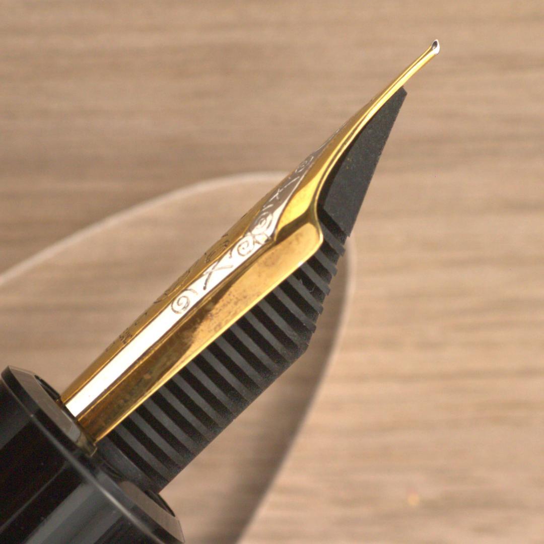 ★美品★　モンブラン　万年筆　149　18C　三帯　F　エボナイト芯　箱インク