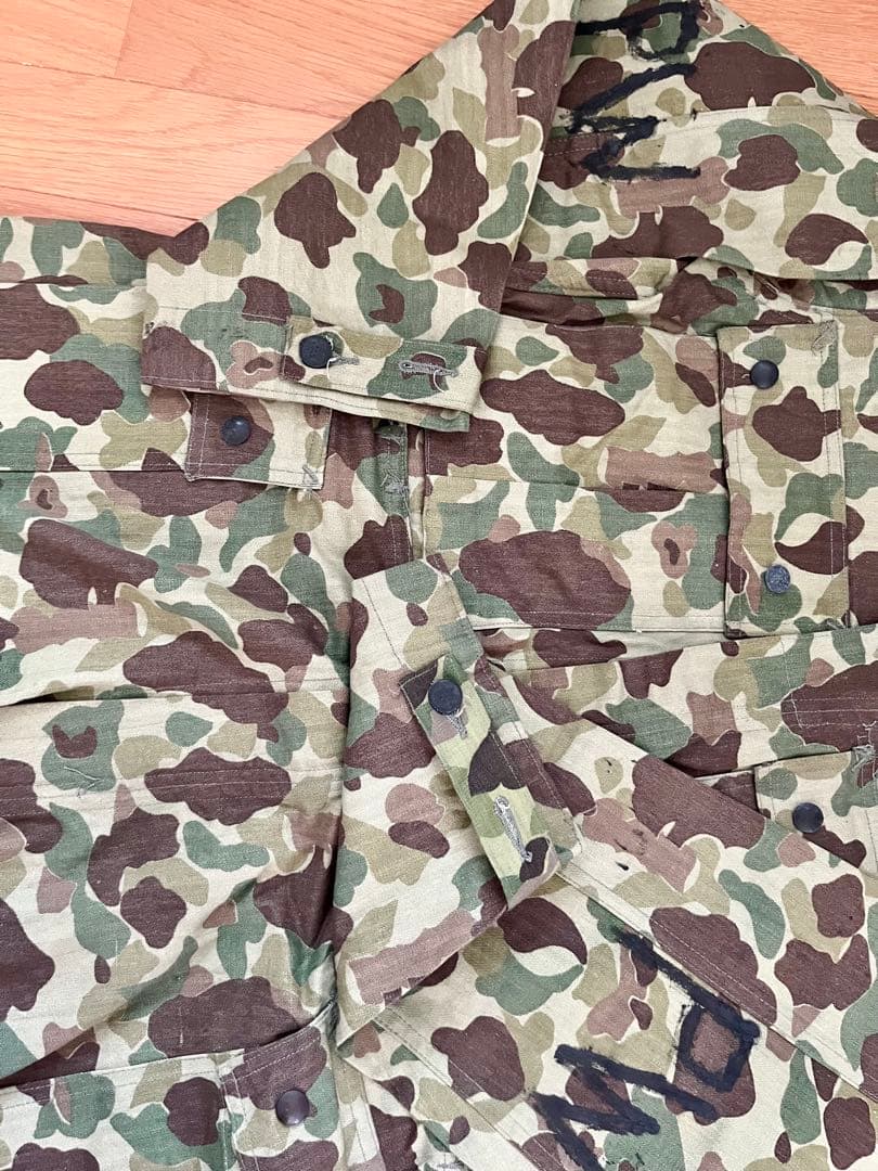 40s U.S.ARMY ダックハンターカモHBT 本物実物デッドストック PW