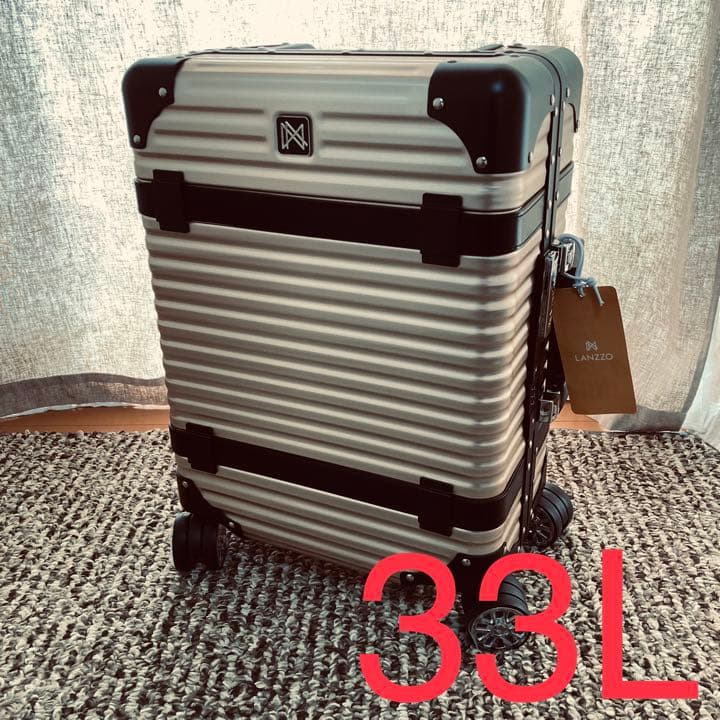 新品☆LANZZO ランツォ スーツケース 33Lゴールド 最上位G アルミ合金