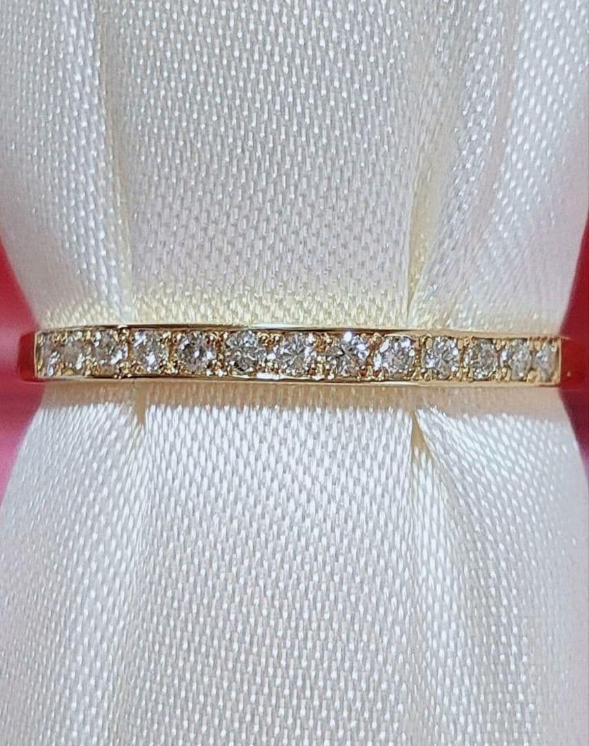 新入荷 未使用 k18YG ダイヤモンド0.10ct エタニティリング