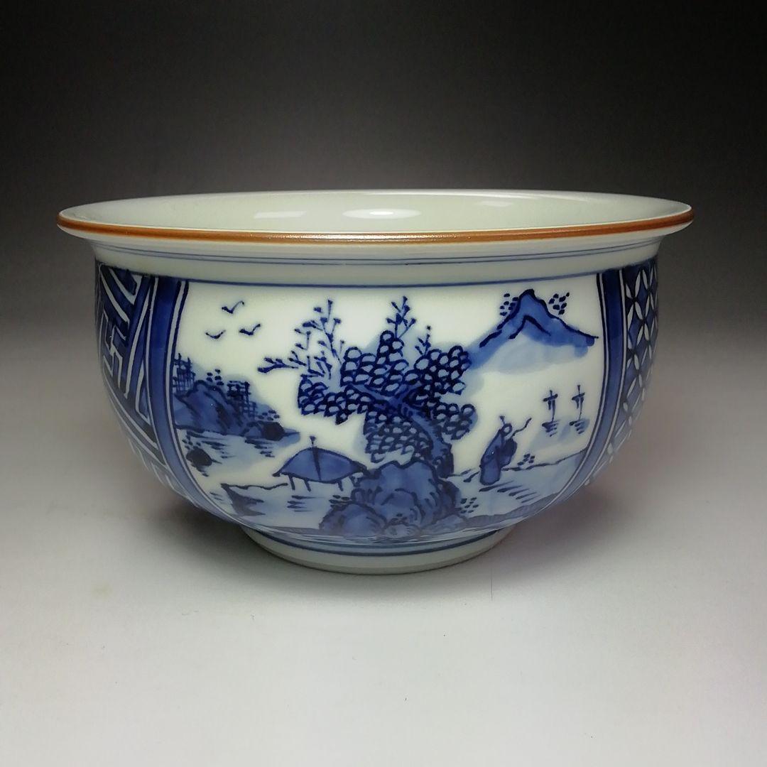 Ｓ５８５　皆具　『染付　台子皆具』『平安　秀峰造』　共箱　茶道具