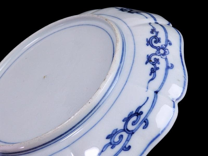 大聖寺伊万里 金襴手 丸紋に花鳥紋 牡丹の図 8寸皿 B351AS-