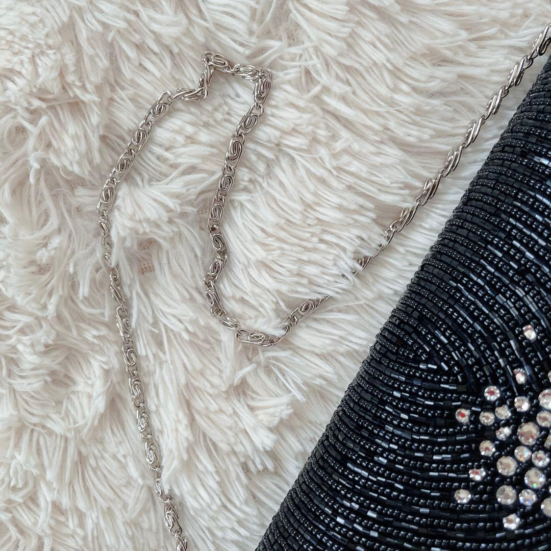 新品未使用　東京イギン フォーマルバッグ ハンドバッグ ブラック ビーズ