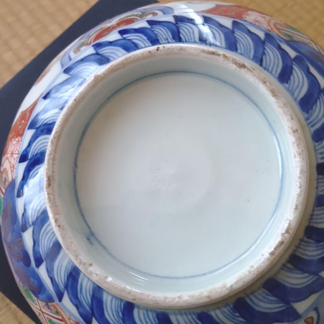 ②【古伊万里】骨董品 大皿 色絵 鉢 深鉢 伊万里 陶器 有田焼 希少 極美