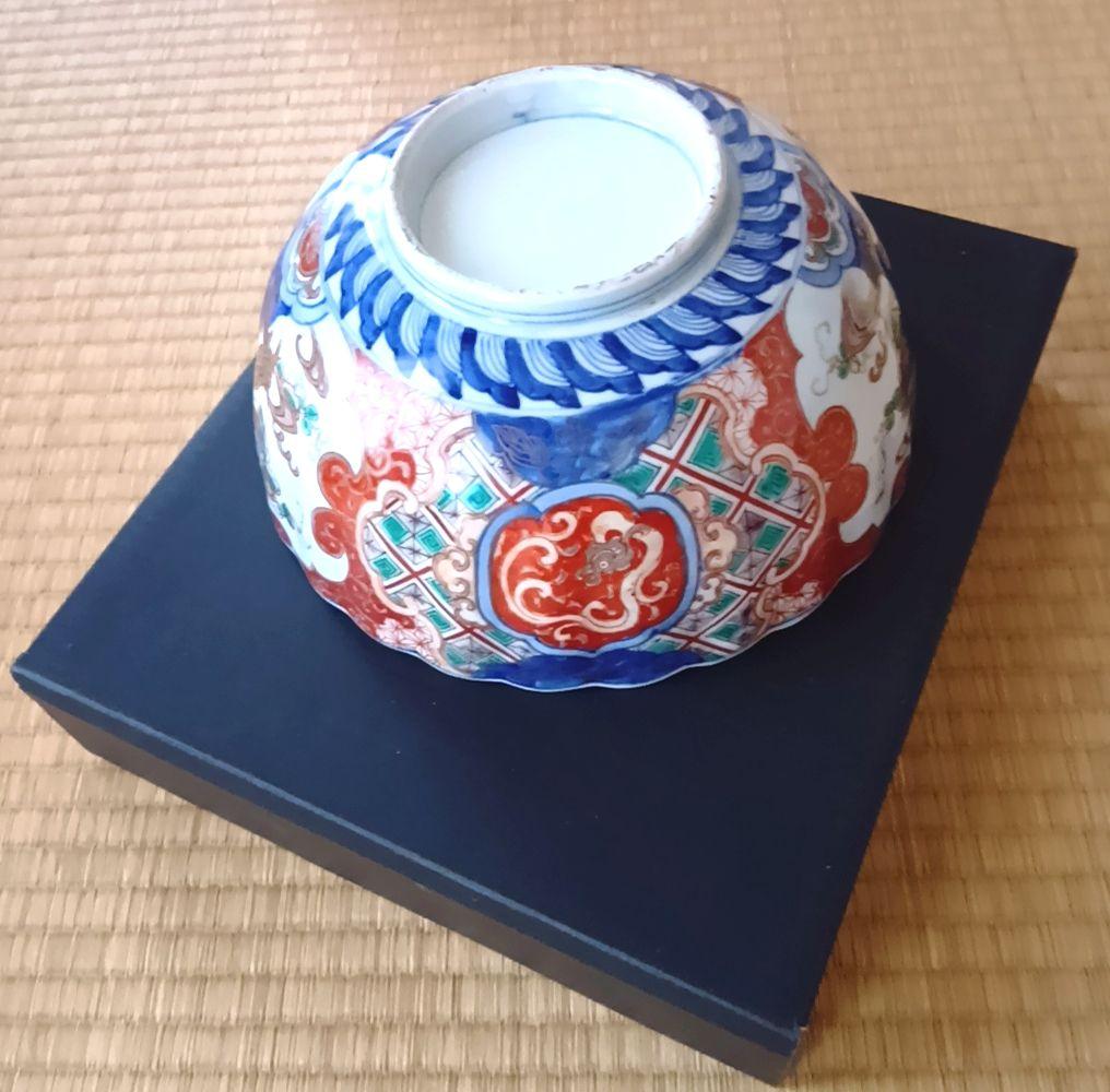 ②【古伊万里】骨董品 大皿 色絵 鉢 深鉢 伊万里 陶器 有田焼 希少 極美