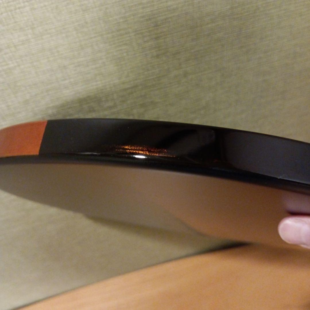 漆器 丸盆 お膳 黒と赤茶の縁 約31.5cm 20枚