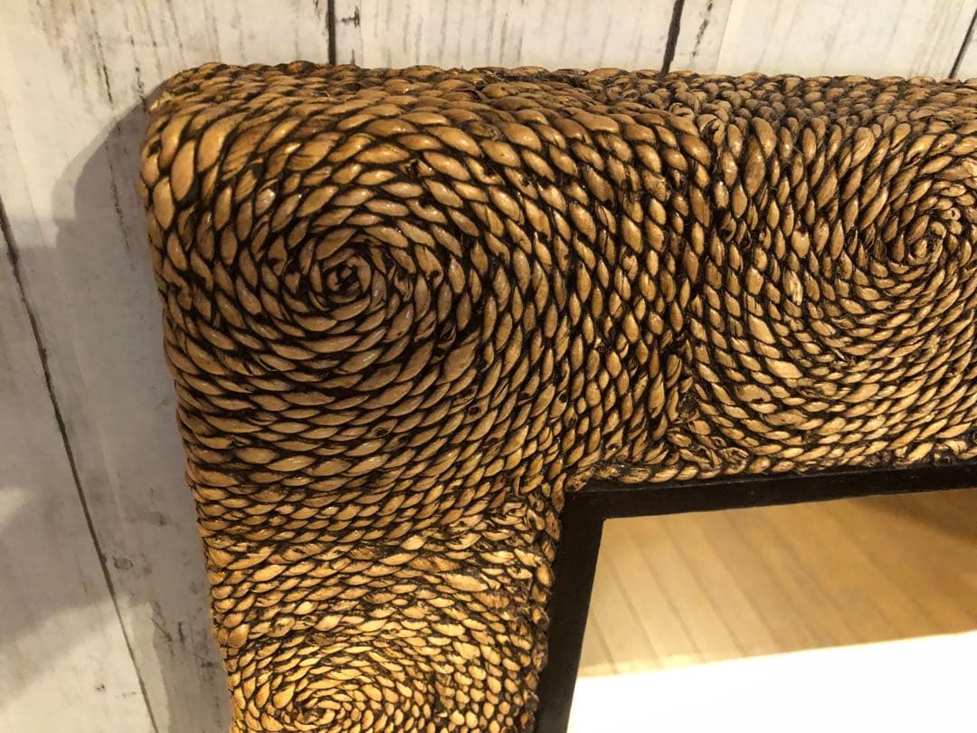 ウォーターヒヤシンス 額縁風インテリアミラー