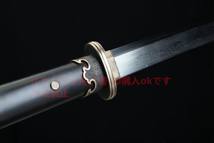 28寸銅装双龍環首唐刀（黒檀金）古兵器 武具　刀装具　日本刀模造刀 居合刀 長尺