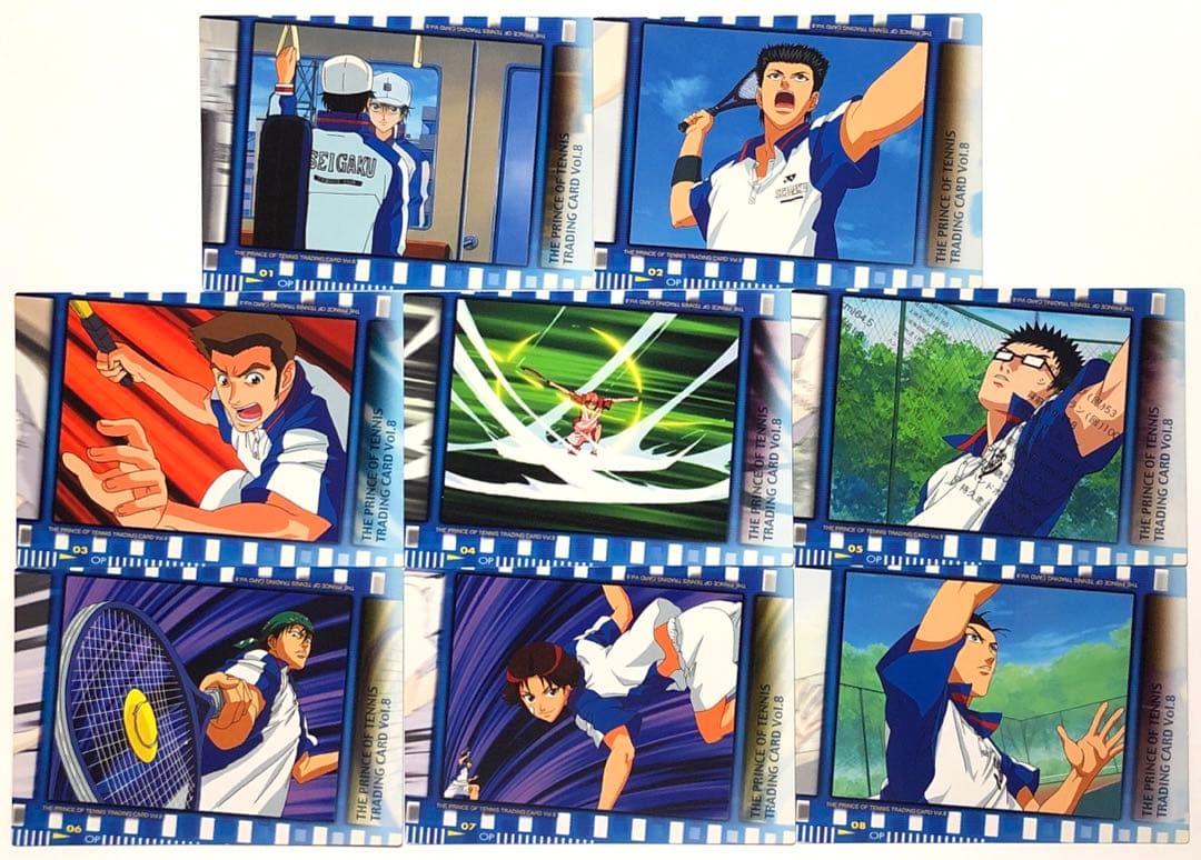 青学】テニスの王子様 越前リョーマ 不二 菊丸 他 OPカードセット 8枚