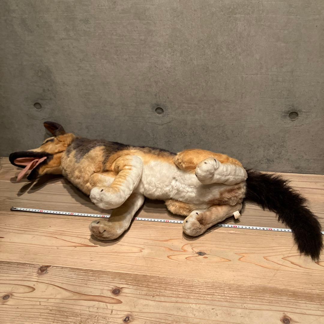 等身大 ジャーマンシェパード ぬいぐるみ リアル 昭和 アンティーク 飾り