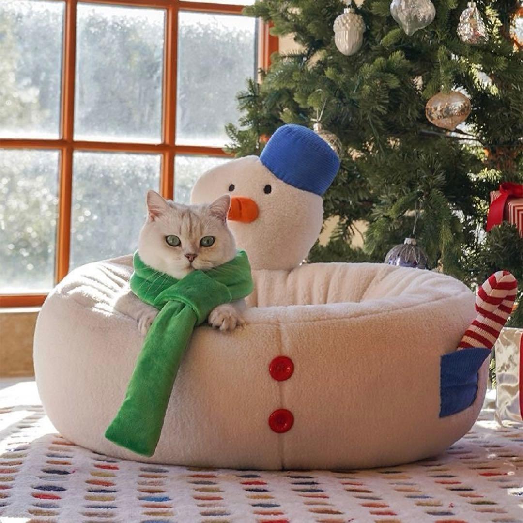 雪だるま型ペット用ベッド IRIS OHYAMA（アイリスオーヤマ） ペットベッド 犬 ベッド 猫ベッド 猫