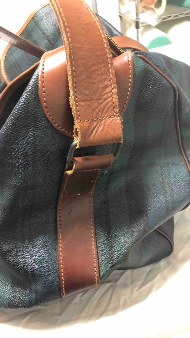 ポロラルフローレン！のグリーンチェック ボストンバック！ 楽天市場