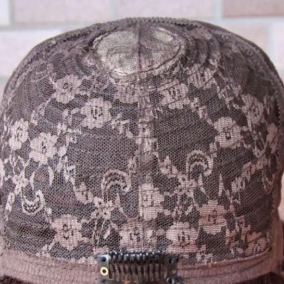 人毛100% 手植えフルウィッグ 医療ウィッグ ショートカール ブラック