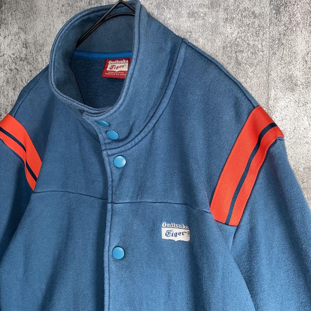 ヴィンテージ風 オニツカタイガー　1949 刺繍ロゴ ジャケット　背面虎　M