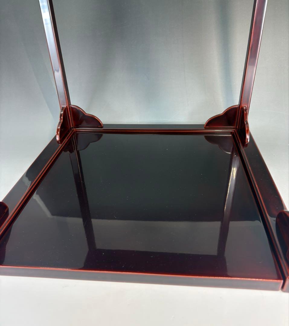 【茶道具】宗明造　溜塗　二重棚（共箱）　組立式 ★送料込★