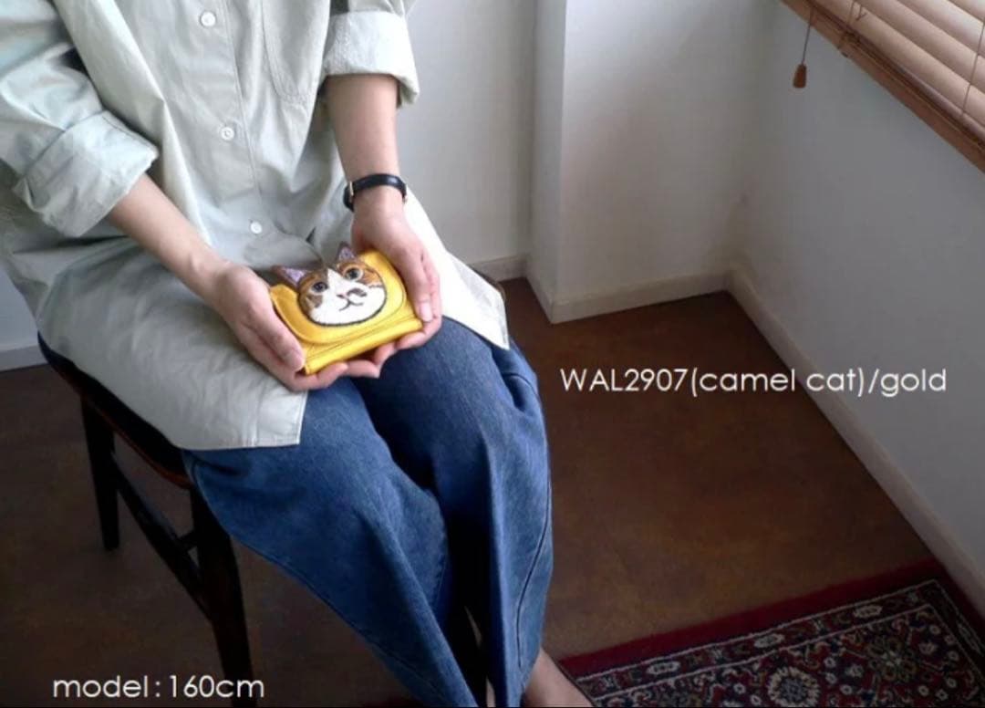 tamao world 折り財布 猫 ネコ ねこ ミニ財布 シルバー