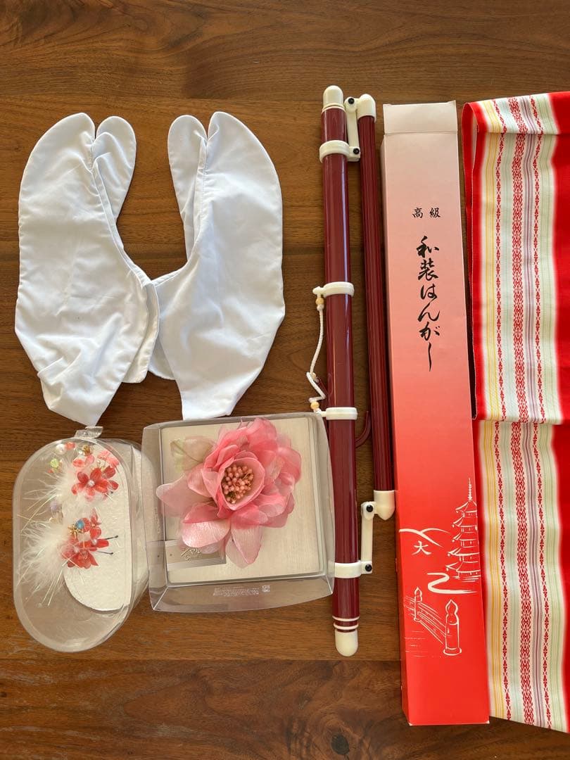 12/30〜1/5限定価格！】13点セット 振袖フルセット 赤 桜柄