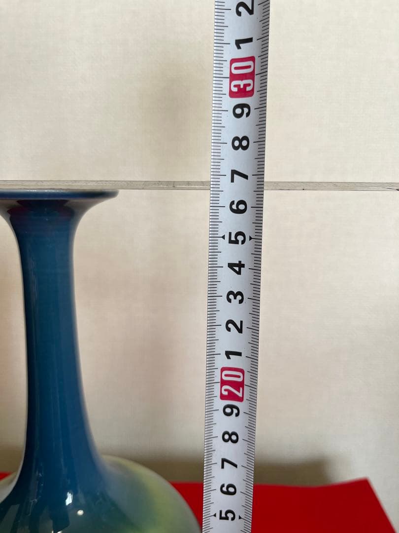 人間国宝 三代 徳田八十吉（正彦銘）花生 約26.5㎝ T188 共箱