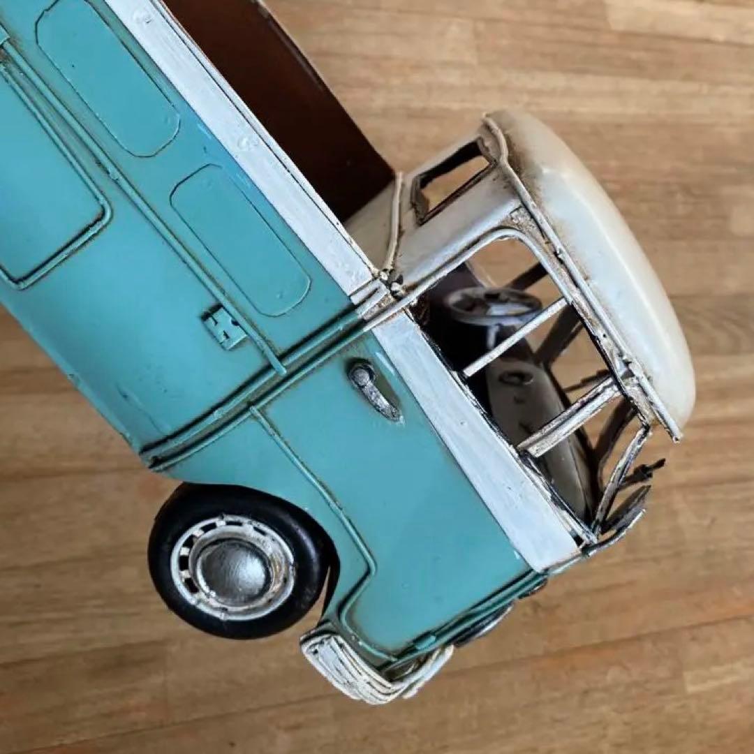 ワーゲンバス風 ブリキ製 ミニカー インテリア雑貨　①