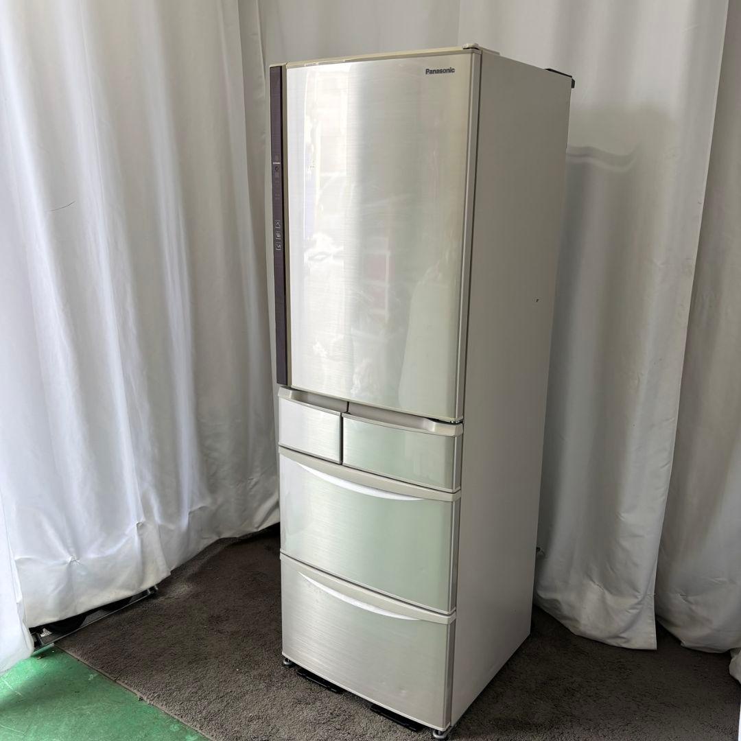 冷蔵庫 パナソニック 大型 右開き 400㍑級 安い 綺麗 レトロ 設置無料