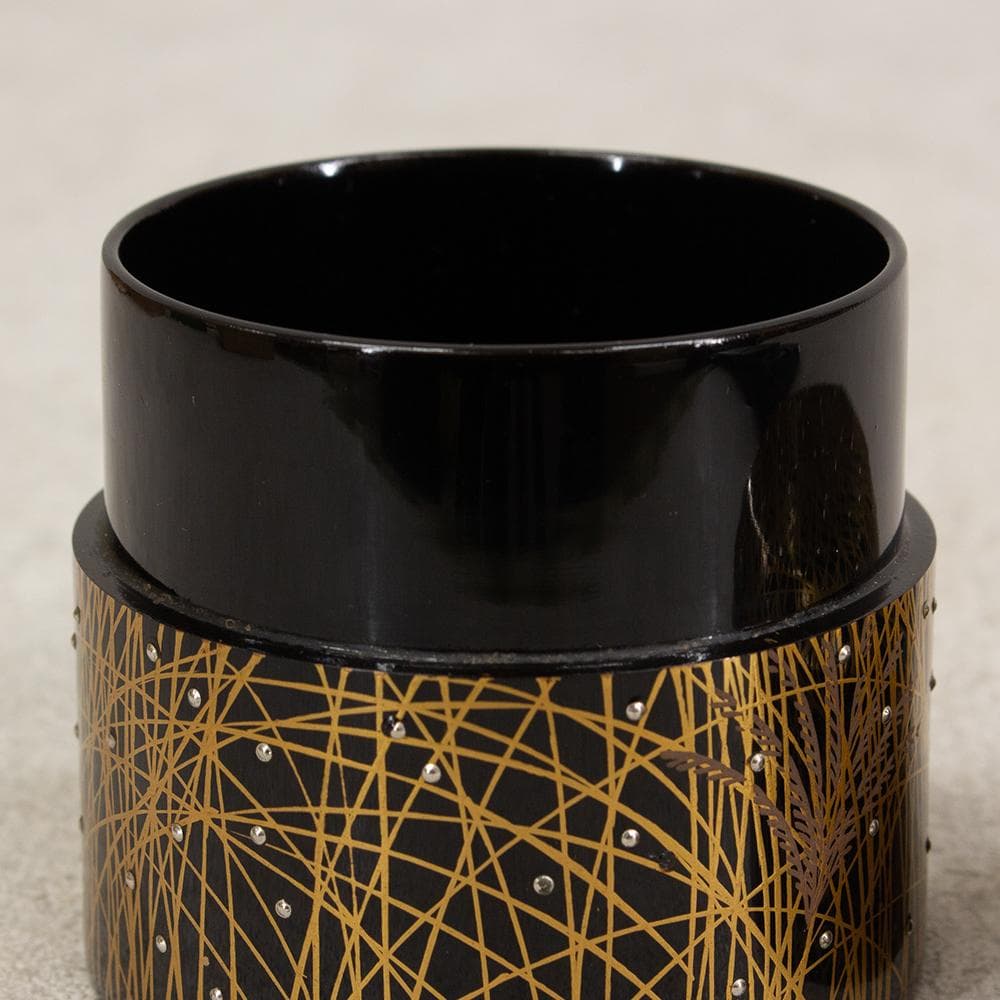 塗師 常寛 淡々斎書付 花押 面中次 嵯峨野蒔絵 棗 茶器 茶道具 木箱