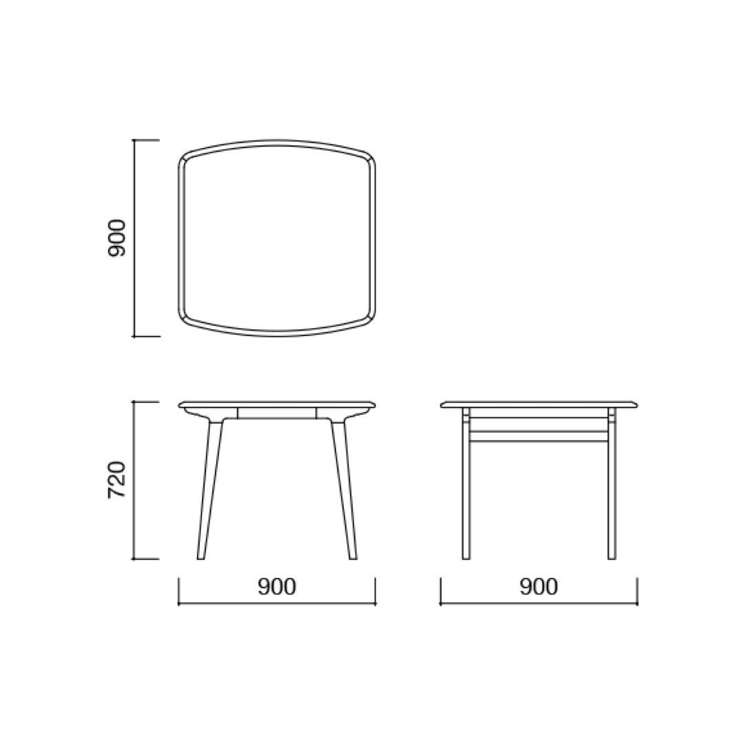 【美品】IDÉE イキダイニングテーブルIKI DINING TABLE 900