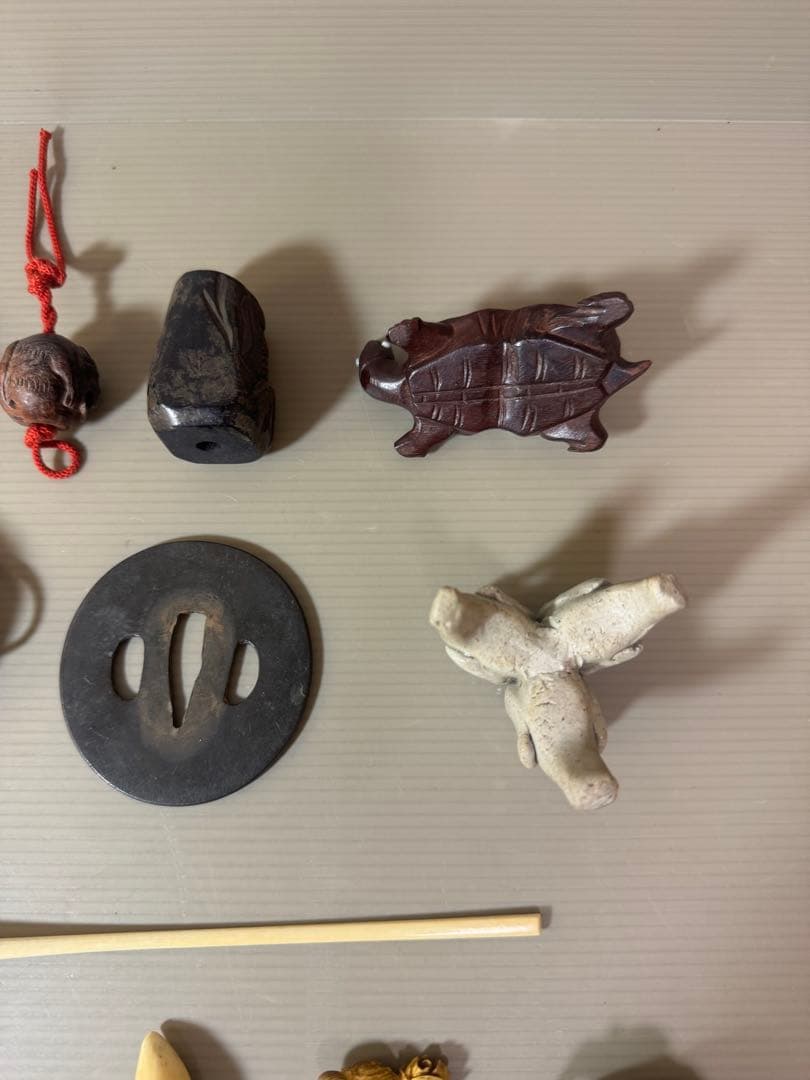 2918 時代提げ物 根付 合計17点 天然素材 時代物 2918 時代提げ物 根付