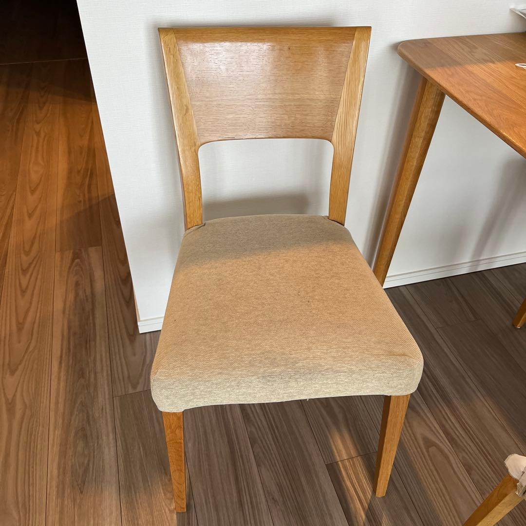 アクタス　ダイニングテーブル（椅子付きに変更）ナチュラルウッド