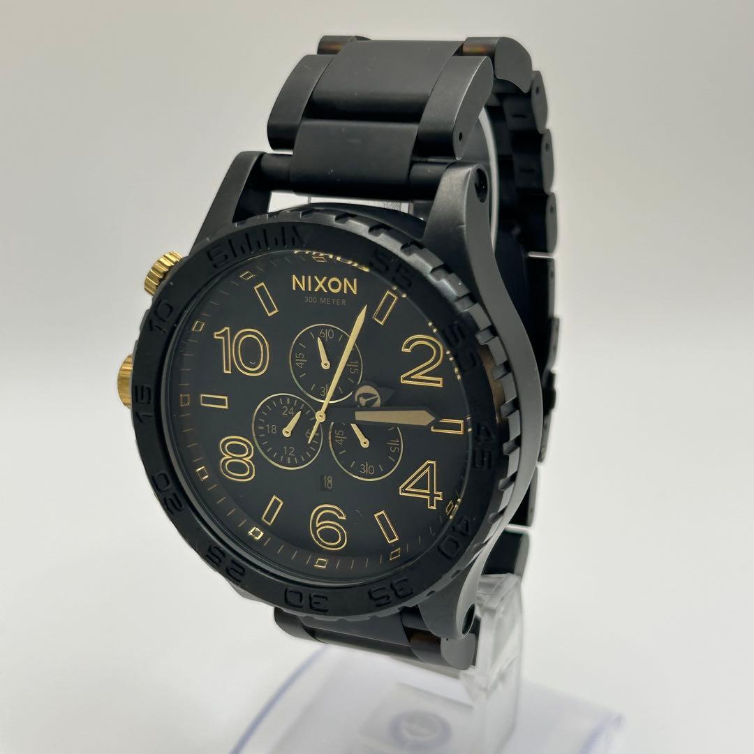 NIXON クロノグラフ 腕時計 ブラック/ゴールド