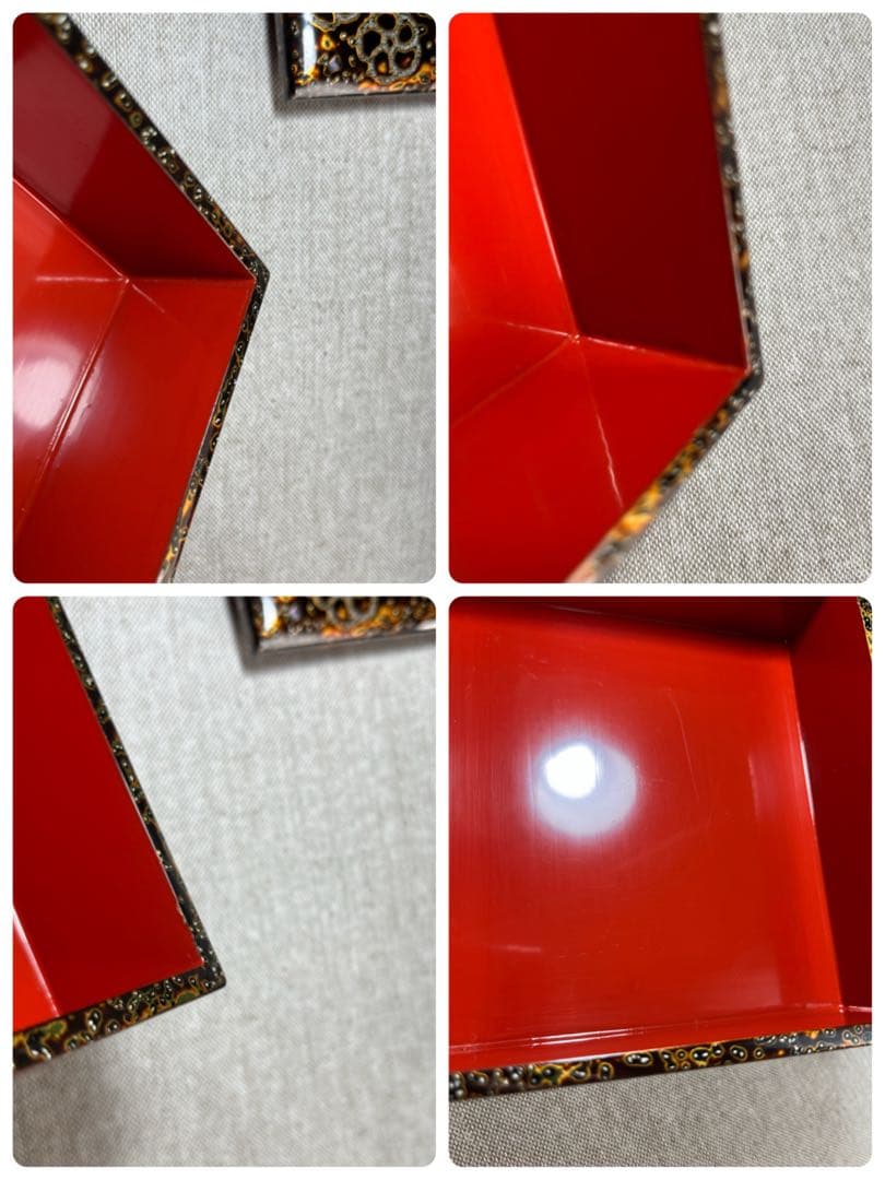 若狭塗　四段重　重箱