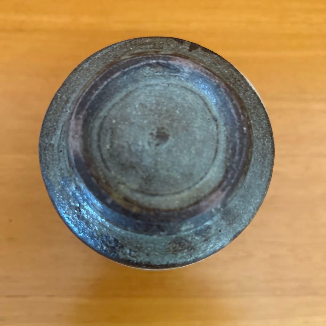 吉川心水造　鉄絵湯呑　益子焼　陶器 陶芸家