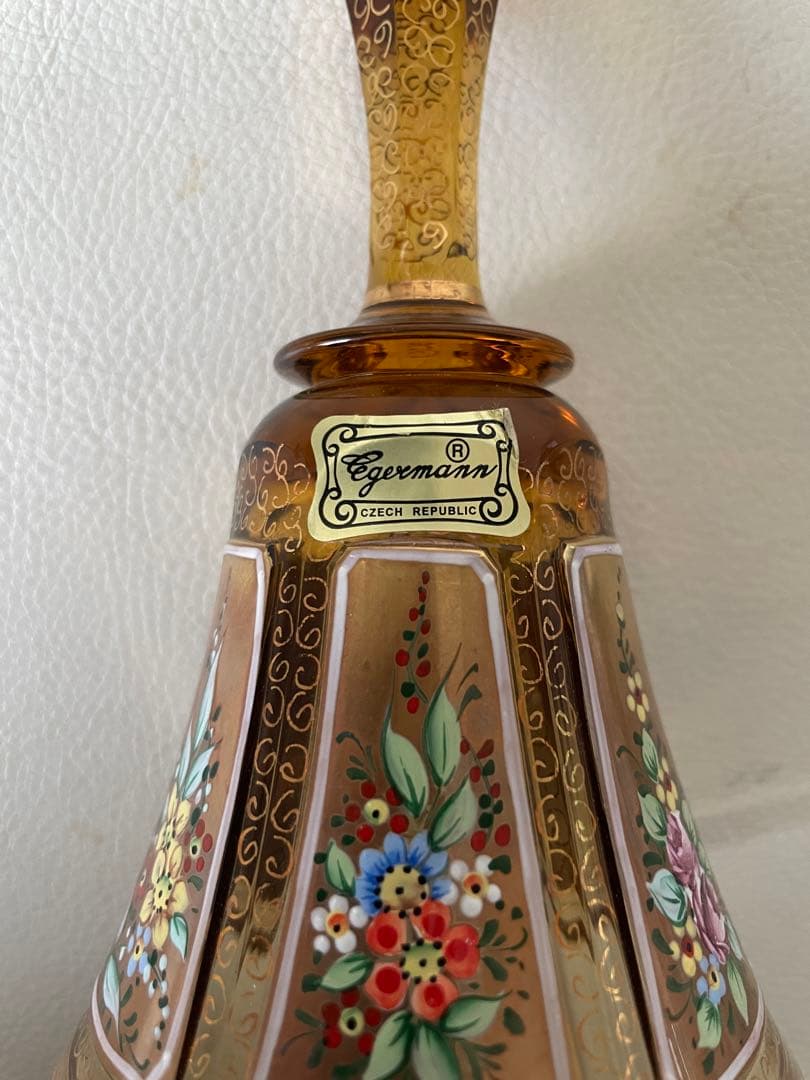 エーゲルマン ハンドベル 呼び鈴 チェコ共和国 製 ボヘミアガラス