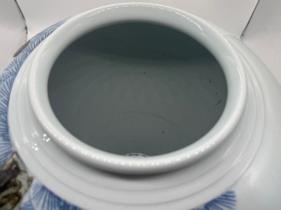 東岩 青華辰砂釉雲鶴紋大壺 浮き彫り模様 送料込み260124 - メルカリ