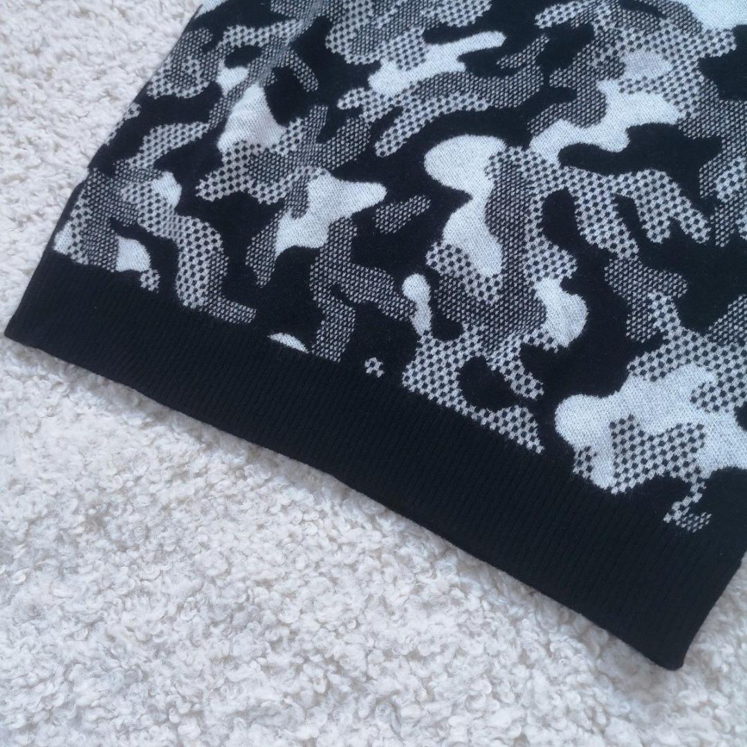 ハルるん様！パーリーゲイツ　ブラックカモフラニット　カシミヤ混　上田桃子プロ着用