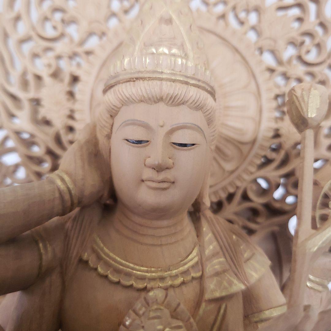 Bフライデー蔵出し特価仏像香木 特上彫り如意輪観音菩薩像3寸