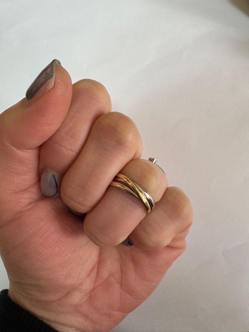 k18 pt 3連リング