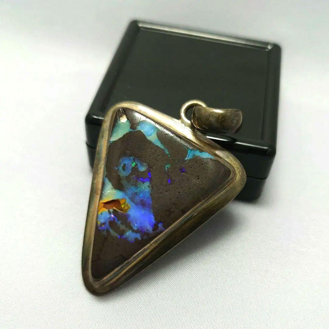 ボルダーオパール ペンダントトップ 特別サービス品◇k18ボルダー