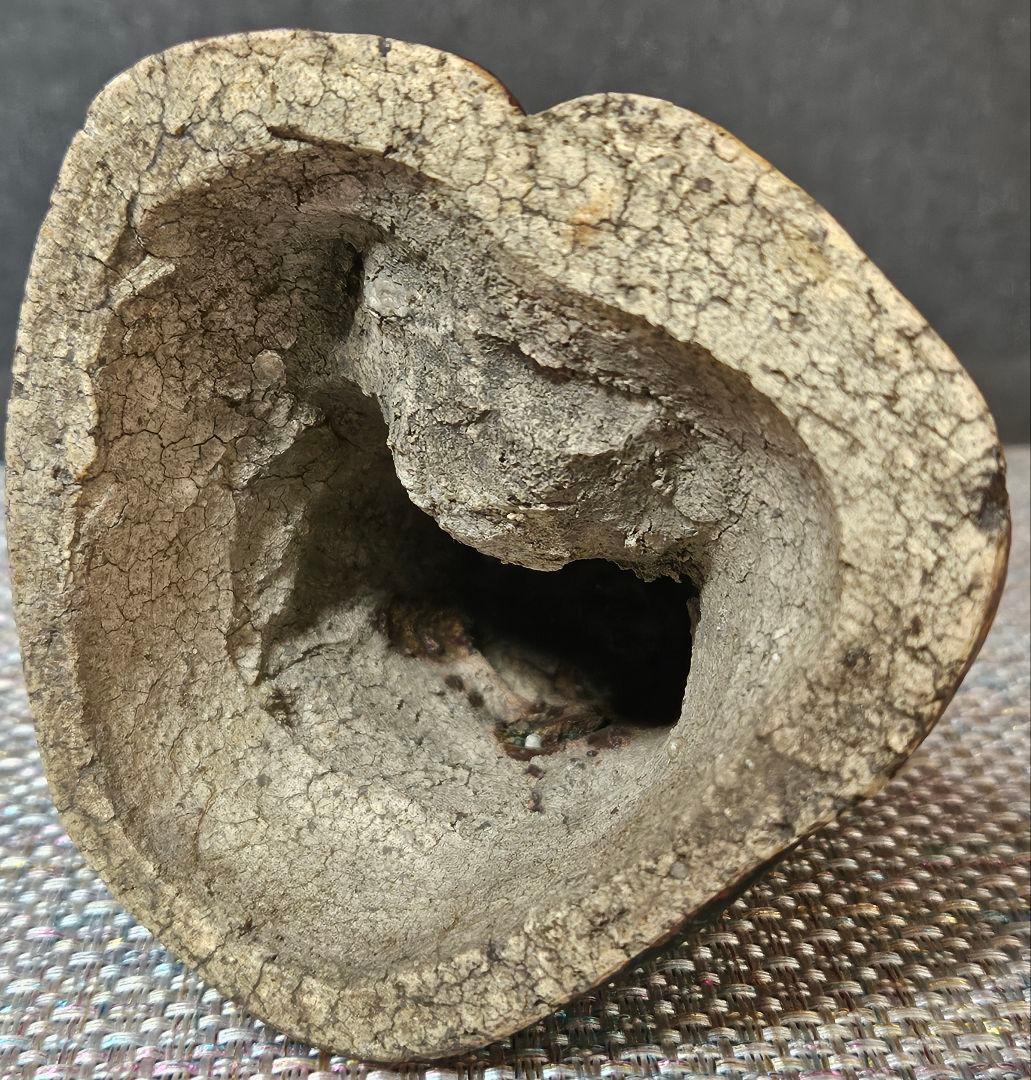 中国・日本古陶磁器 時代古作品 古陶磁器 陶器製 辰砂釉 狐像 神