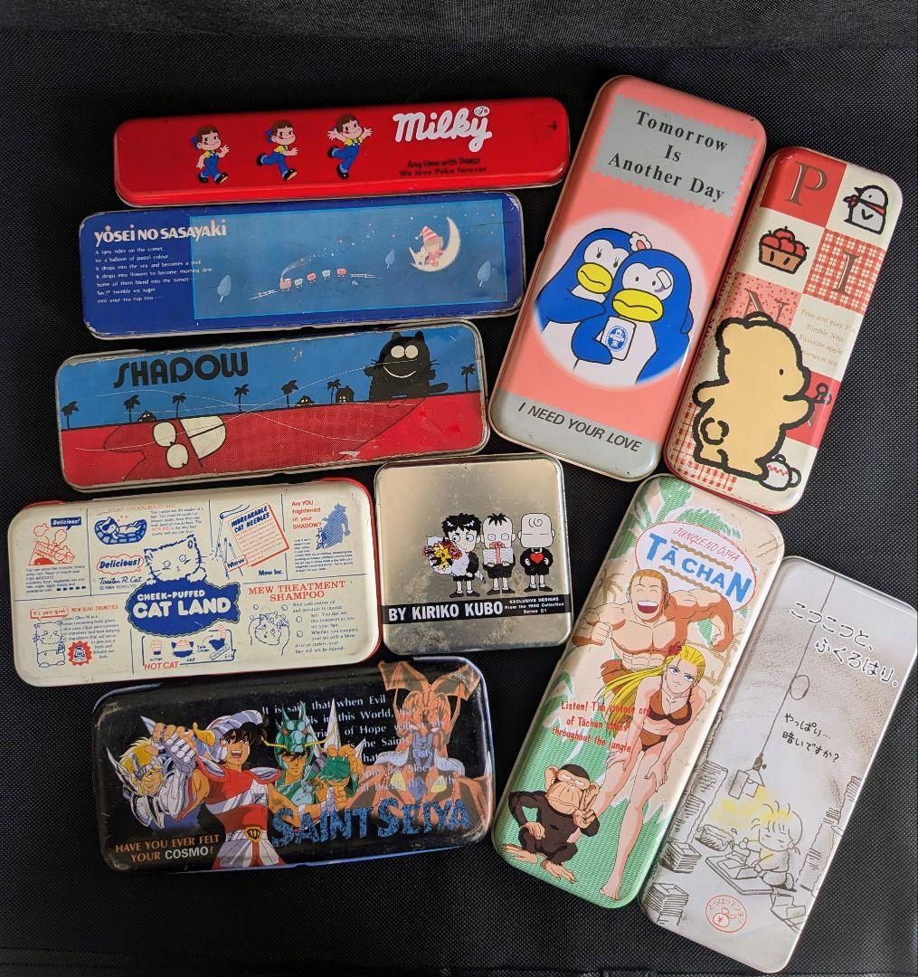 昭和レトロ 缶 ペンケース まとめ売り キャラクター 聖闘士星矢 昭和レトロ 缶 ペンケース まとめ売り キャラクター 聖闘士星矢