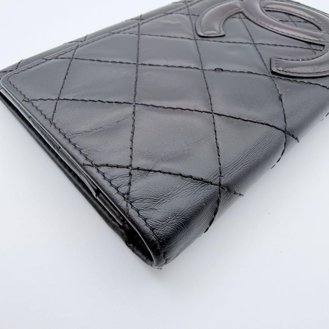 CHANEL シャネル 財布 カンボンライン 二つ折り 美品
