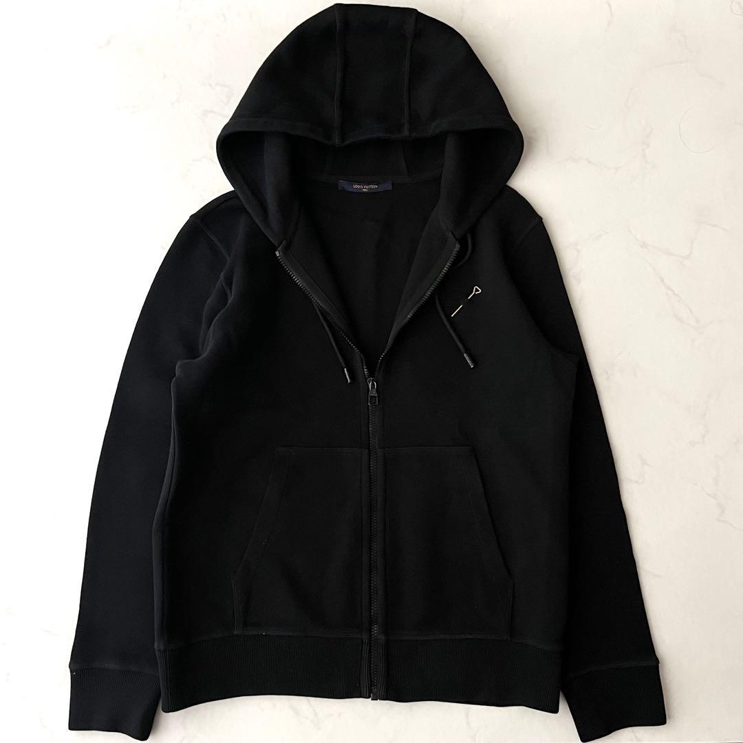 ルイヴィトン ダブルフェイス フルジップパーカー ブラック 黒 S 2021年製