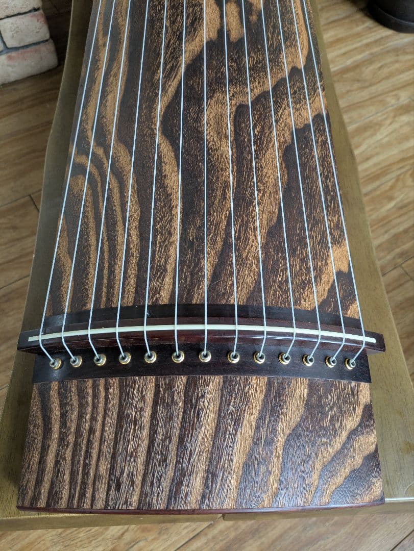 琴　和楽器　弦楽器 13弦　すだれ彫り　美木目
