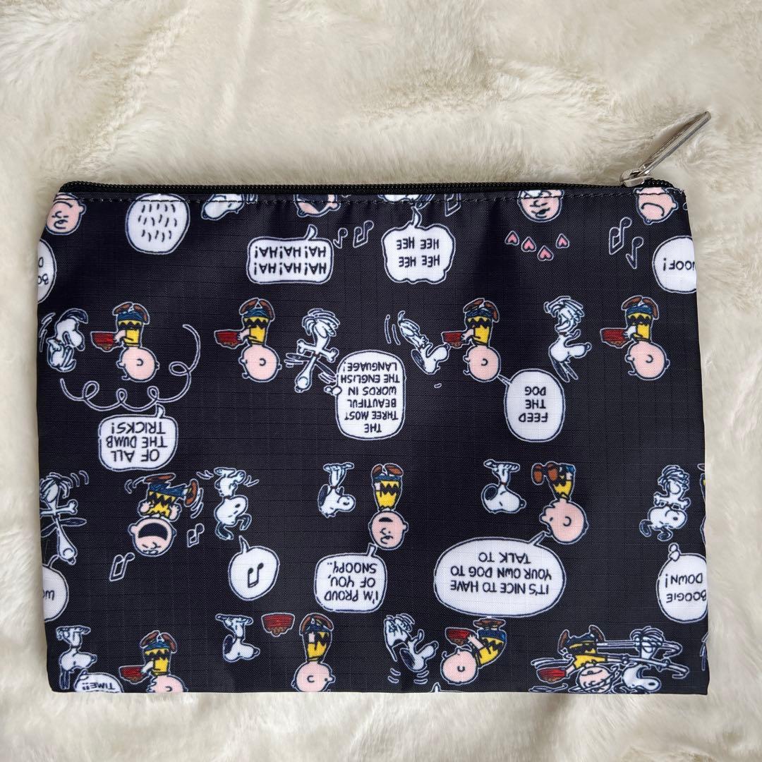 【ポーチ付き】 レスポートサック スヌーピー ショルダー ブラック 黒