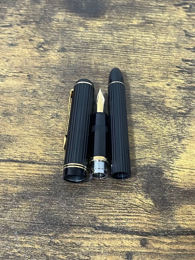 試筆のみ 初代 ジャスタス 14金 ゴールド 万年筆 パイロット 嵌合式 中字